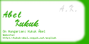 abel kukuk business card